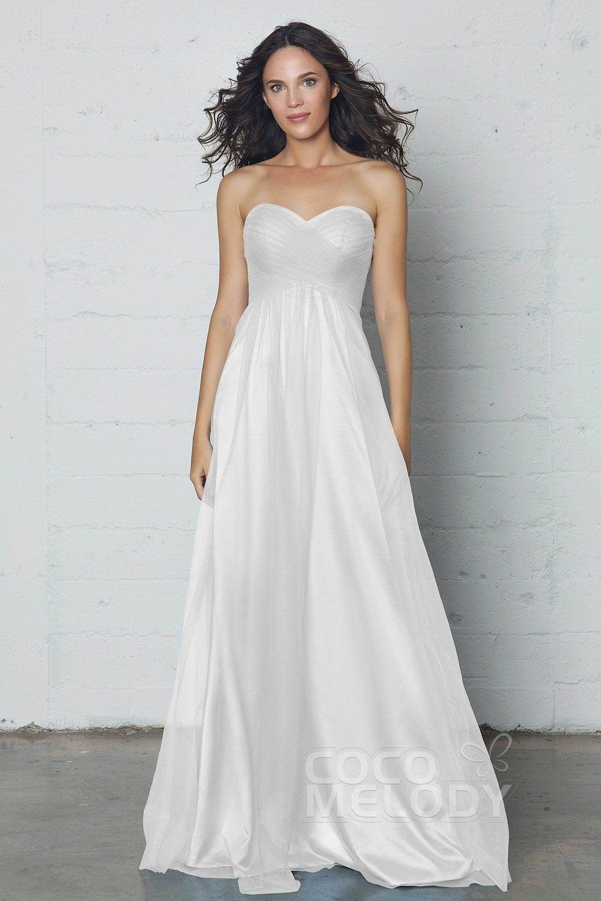 Sheath-Column Floor Length Tulle Dress COZF17016 - COCOMELODY